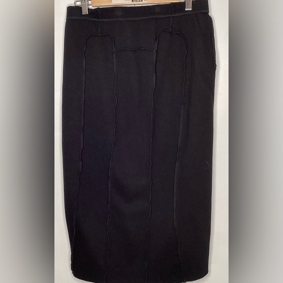 Grizas classic black pencil skirt in soft cotton blend, Lg - Picture 3 of 8